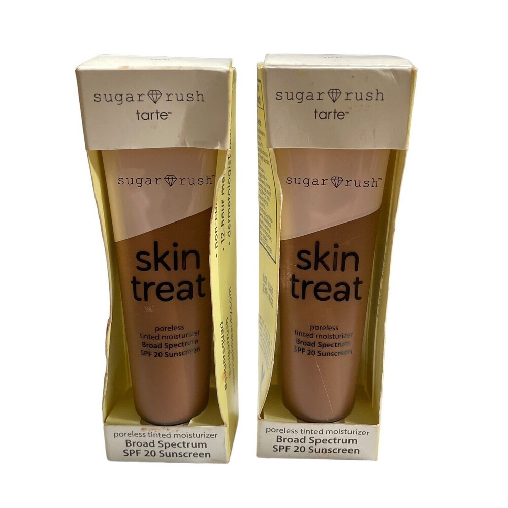 Tarte Sugar Rush‎ Skin Treat Poreless Tinted Moisturizer SPF 20 ~ Rich ( Qty 2 )